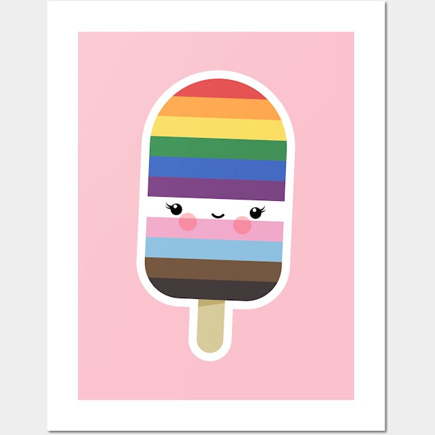 Pride Love Popsicle Wall Art by Piakolle